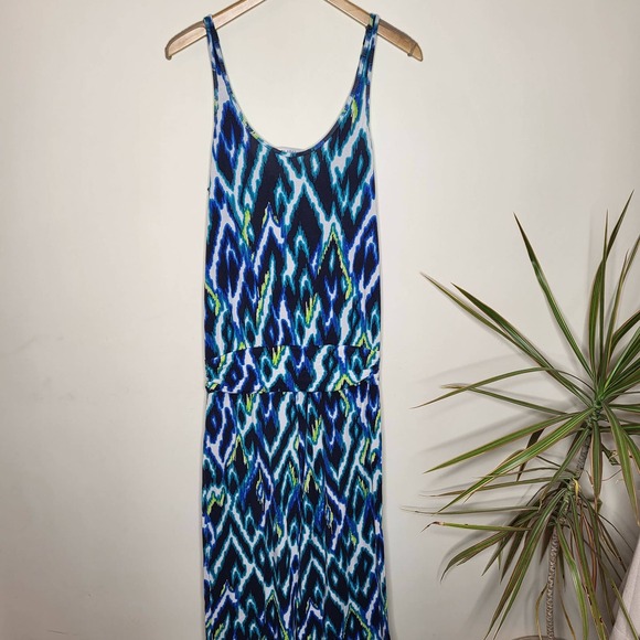 Tart Sleeveless Megan Printed Jumpsuit - Abstract - Blue Multi/Blue - Picture 8 of 14